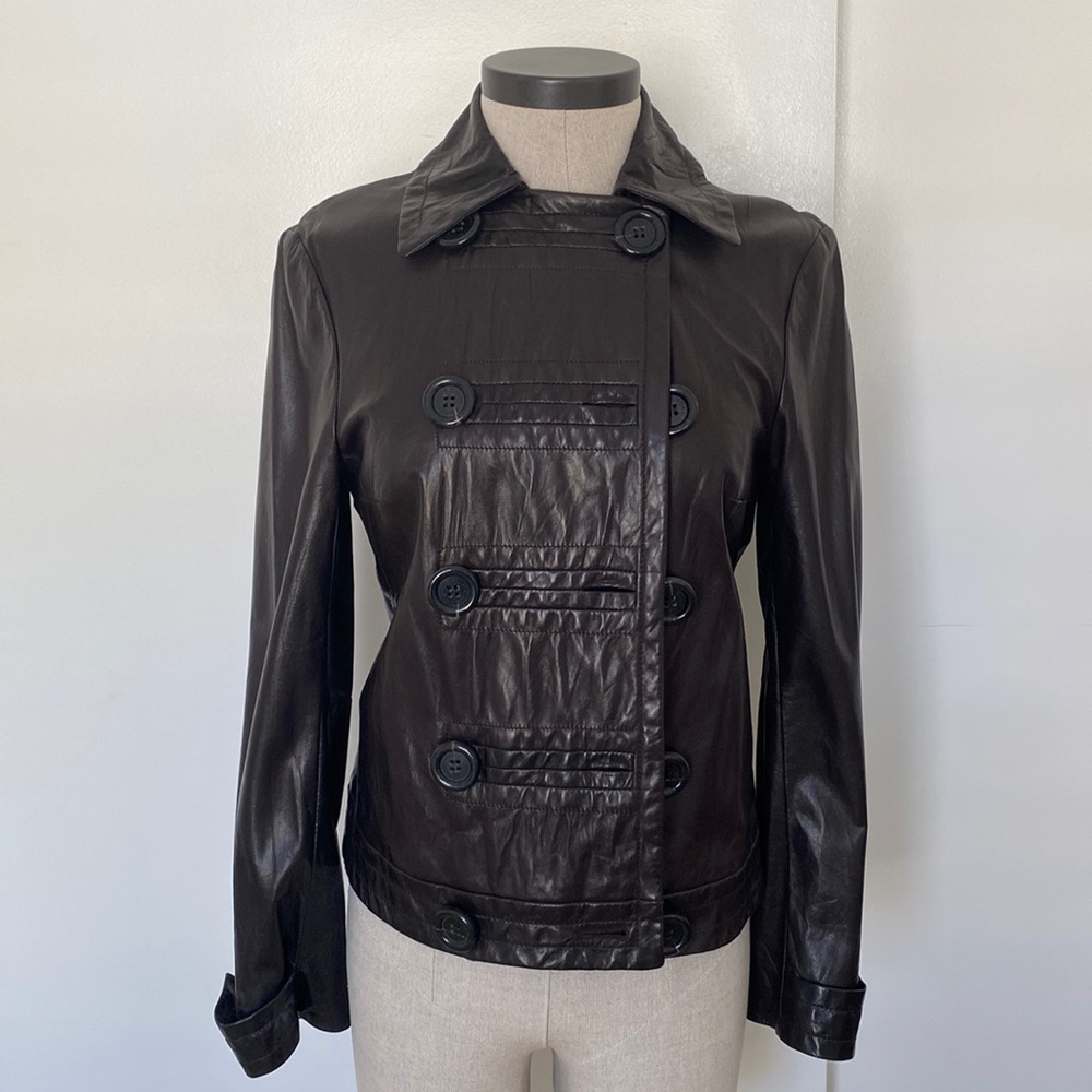 Michael Kors Leather Jacket Size 4 Moto Style